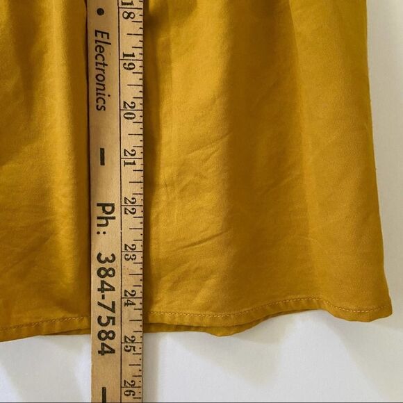 Time and Tru Tiered Peplum Mustard Top Small - Picture 9 of 9